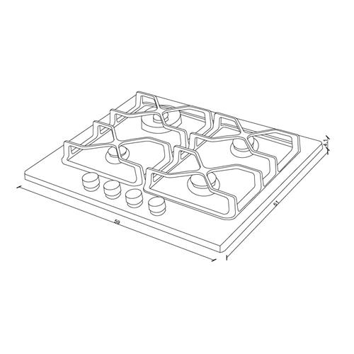Anafe Whirlpool (Gma6422x) Inox - Imagen 5