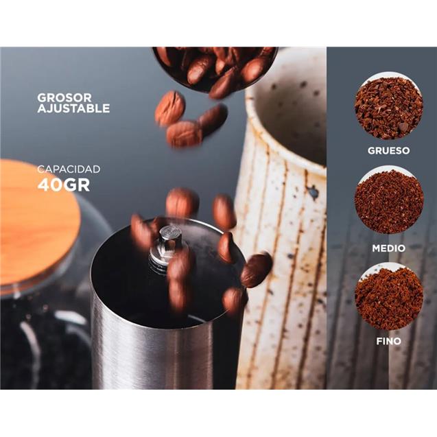 Molinillo Gadnic 40grs Manual Inoxidable (GRINDER3) - Imagen 4