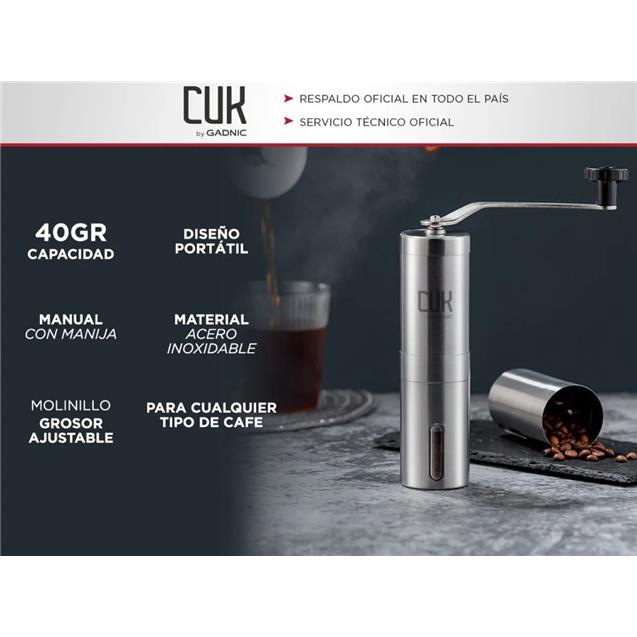 Molinillo Gadnic 40grs Manual Inoxidable (GRINDER3) - Imagen 2