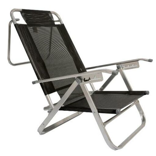 Reposera Descansar, Aluminio Negro (80005)