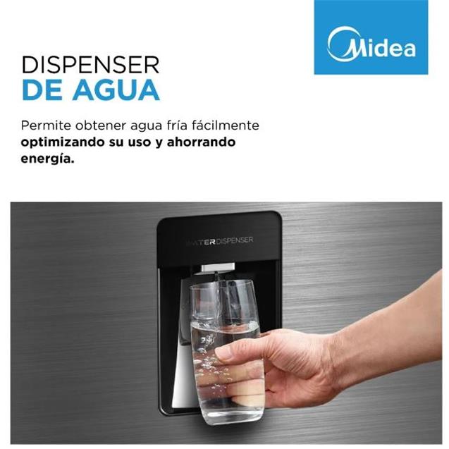 Heladera Midea con freezer No Frost Inverter Silver 300L (MDRB424FGE46AW) - Imagen 9