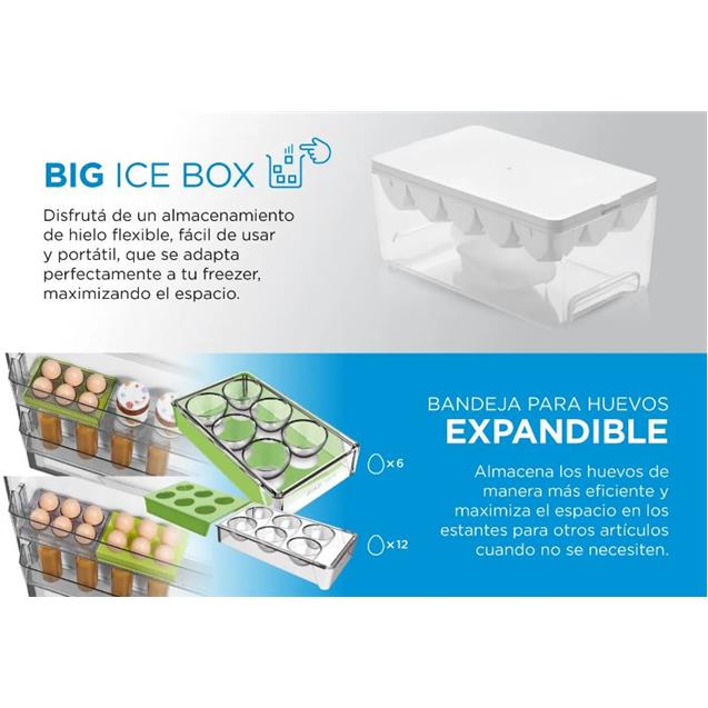 Heladera Midea No Frost Inverter 340 Lts C/Dispenser Gris (MDRT489) - Imagen 4