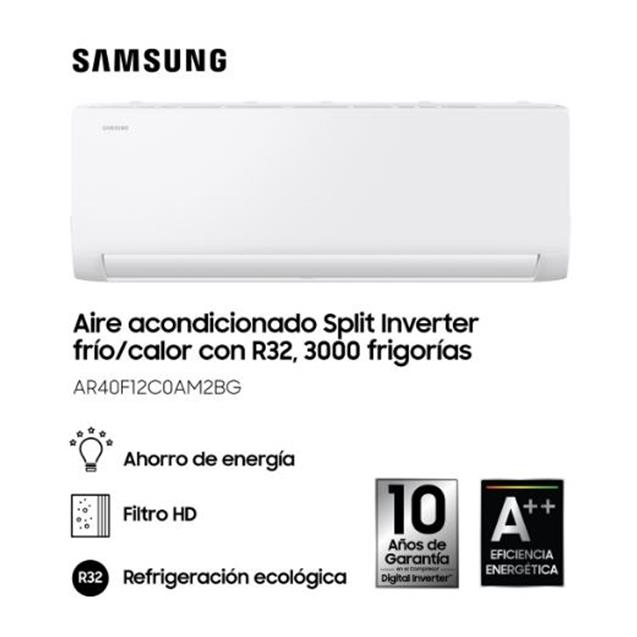 Split Samsung 3000 F/C Inverter (AR40F12C0AM2BG) - Imagen 8