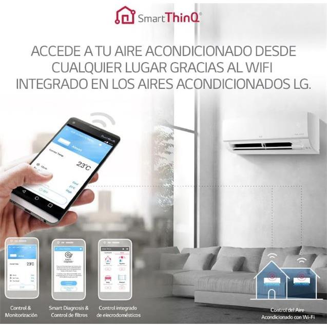 Split Lg 3100 F/C Dual Inverter Wifi 12k (S4NW12JA31A) - Imagen 7