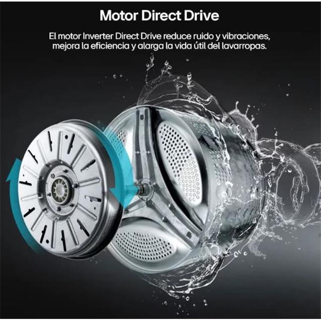 Lavarropas LG Inverter Direct Drive C/F 8kg 1200 Rpm Blanco (WM80GW) - Imagen 6