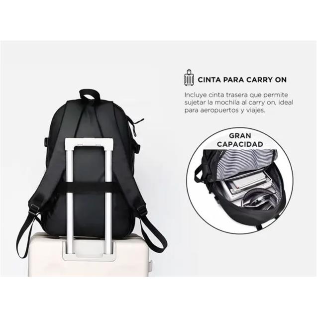 Mochila Gadnic South Port Nylon Portanotebook C/Usb (MOCH0560) - Imagen 3