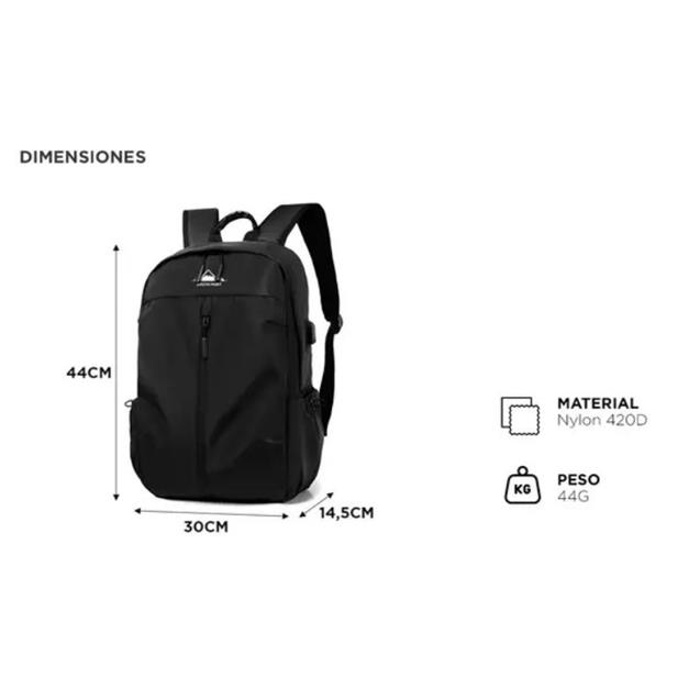 Mochila Gadnic South Port Nylon Portanotebook C/Usb (MOCH0560) - Imagen 5