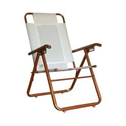 Reposera Descansar Xl Cobre 1 1/4" 5 Posic. Alum. 130 Kg, Hueso (80041)