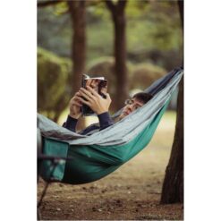 Hamaca Camping Origami Ultraligth Pocket Verde/Gris
