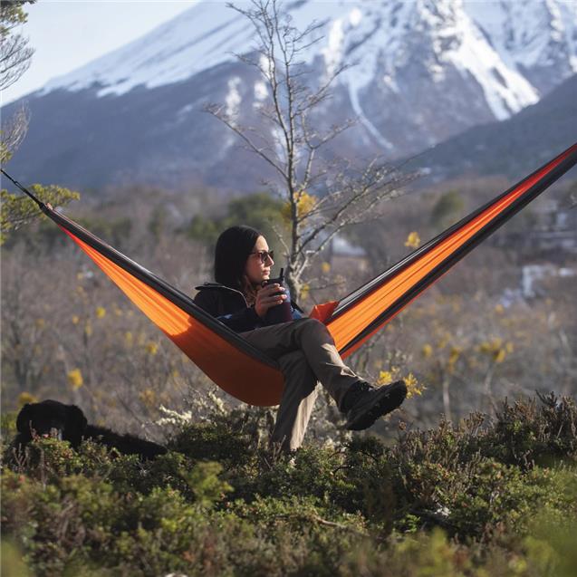 Hamaca Camping Origami Ultraligth Pocket Naranja/Gris - Imagen 4