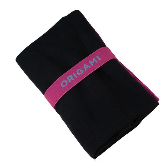 Toallón Origami Microfibra Talle L (80 X 160) Liso Black/Pink