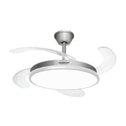 Ventilador De Techo Peabody Luz Led Rebatible. Inox (PE-VTRDC410S)