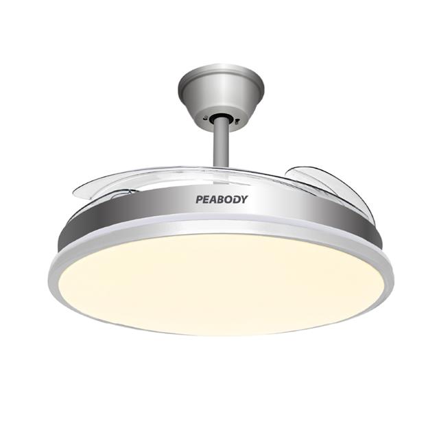 Ventilador De Techo Peabody Luz Led Rebatible. Inox (PE-VTRDC410S) - Imagen 2
