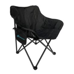 Silla Camping Origami Plegable Tranca Style Negra Acero