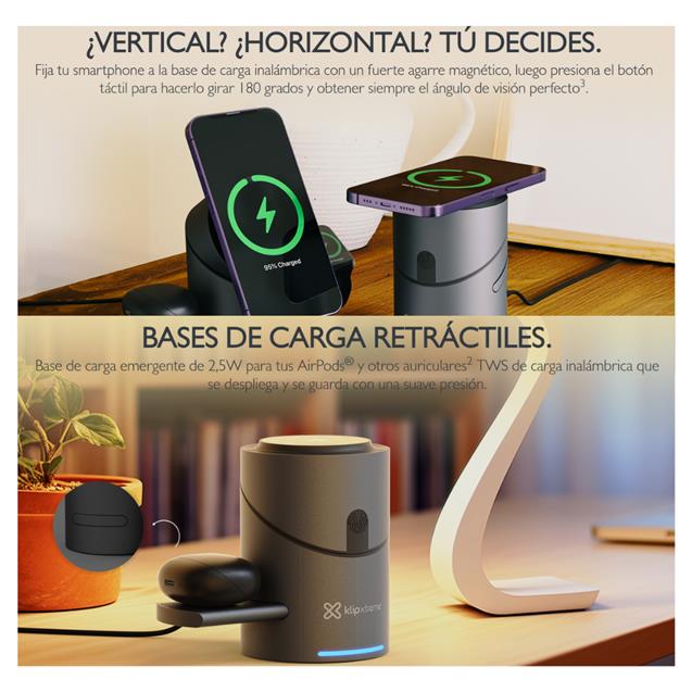 Cargador Klipxtreme KDC-400 Power Desk 3en1 - Imagen 8