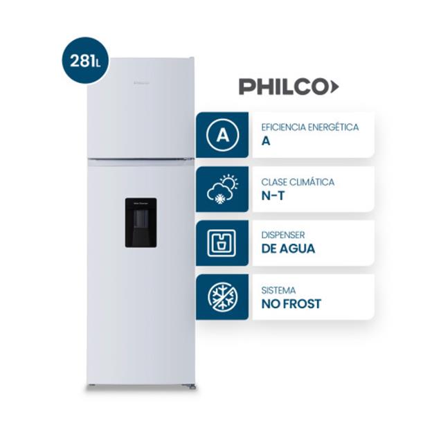 Heladera Philco Con Freezer No Frost Blanca 281 L (NT267BD2) - Imagen 2