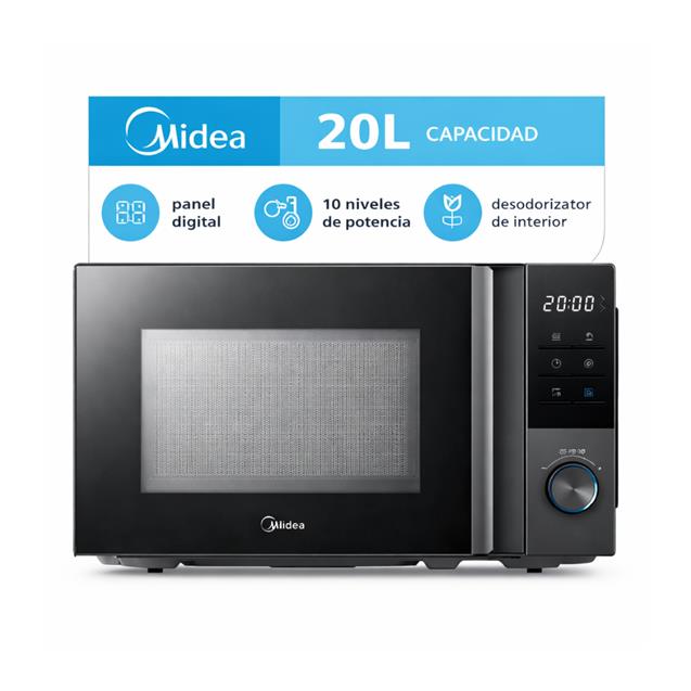Microondas Midea 20 Lts Digital Gris (MWDN120GAR1) - Imagen 4