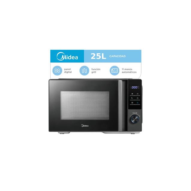 Microondas Midea 25 Lts Grill Gris (DG125GAR1) - Imagen 2