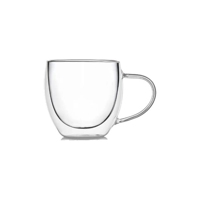 Taza Crystal Rock Doble Vidrio Con Asa 250 Ml (57917151)