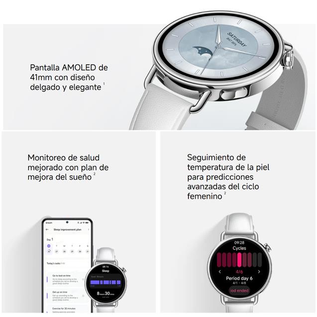 Smartwatch Xiaomi S4 41mm Leather White (BHR07VUGL) - Imagen 5