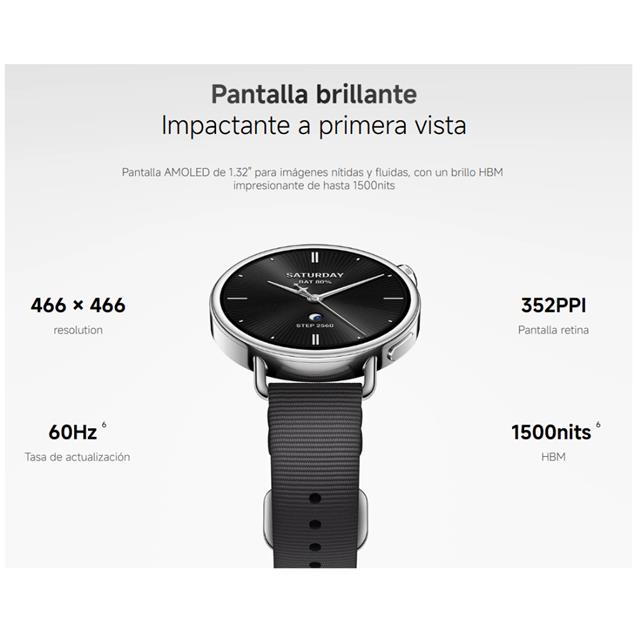 Smartwatch Xiaomi S4 41mm Leather White (BHR07VUGL) - Imagen 7