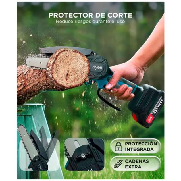 Mini Motosierra Gadnic Ziyen 2 Cadenas/ 2 Bat 20v 1.5ah Estuche (SIER0008) - Imagen 5