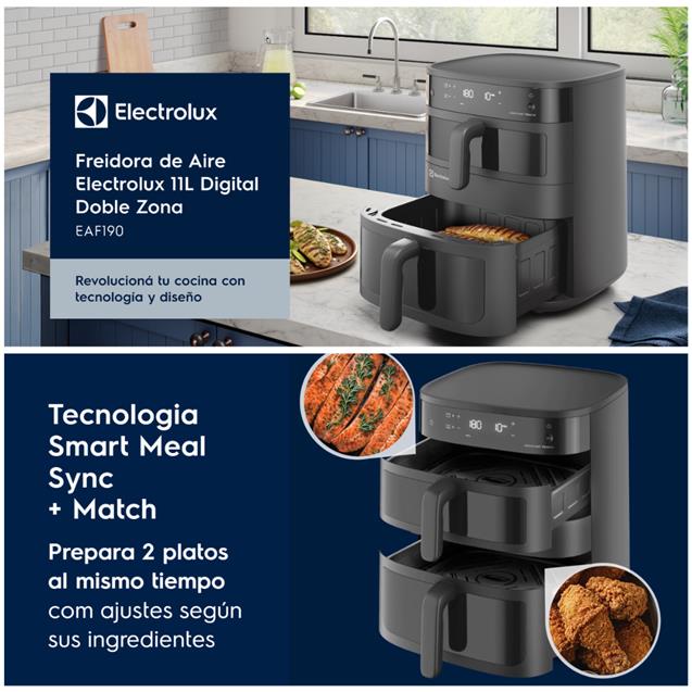 Freidora Electrolux Airfryer11lts Digital Doble Cesta (EAF190) - Imagen 9