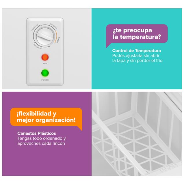 Freezer Gafa 100 Lts 1 Puerta Blanco (FGHF101BS) - Imagen 10