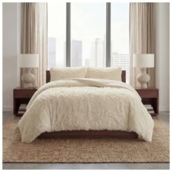 Alternative view of Acolchado Nordico Luxury Pelo Largo Twin Natural 170x230 C/Fundas De Almohadas