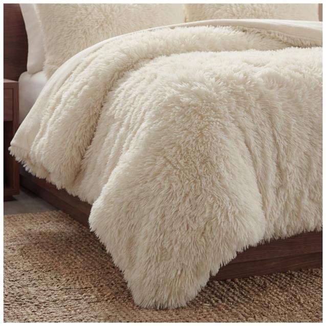 Acolchado Nordico Luxury Pelo Largo King Natural 280x230 C/Fundas De Almohadas - Imagen 3