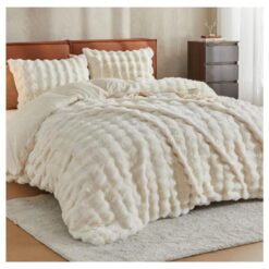 Acolchado Nordico Luxury Bobble Twin Natural 170x230 C/Fundas De Almohadas