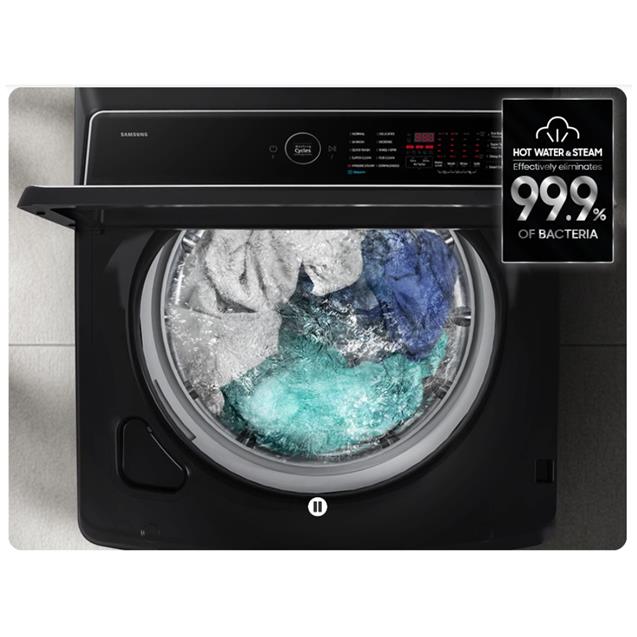 Lavarropas Samsung Carga Superior Digital Inverter 11 kg 700 RPM Negro (WA80F11) - Imagen 9