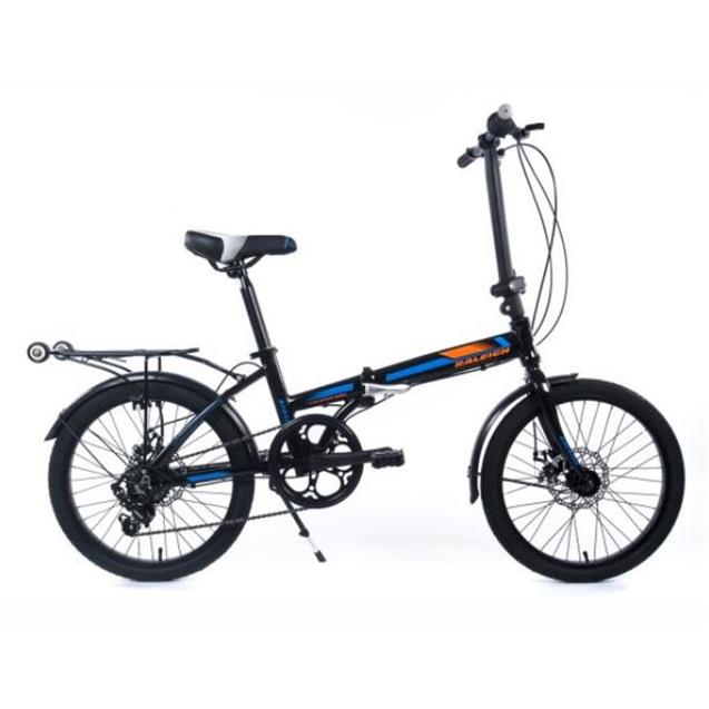 Bici Raleigh Binralstr Straight Plegable 6v R20 Negro/Azul/Naranja **