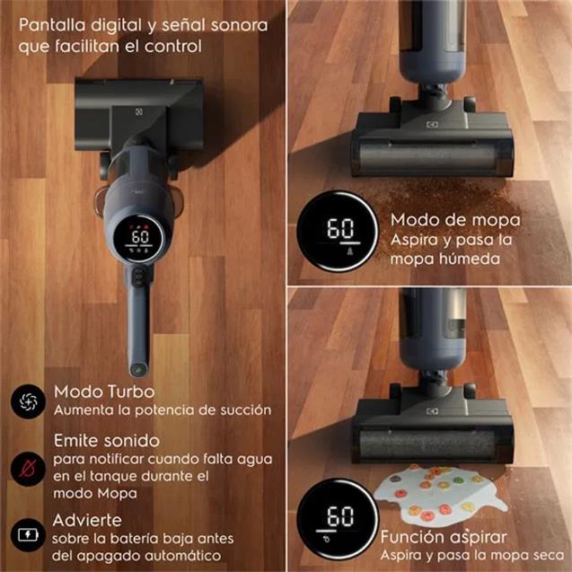Aspiradora Mopa Inalámbrica Electrolux Experience MultiClean Azul (EMC2500) - Imagen 6