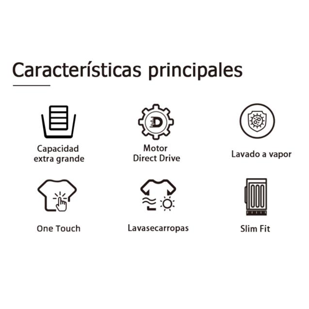 Lavasecarropas Philco Carga Frontal One Touch Direct Drive Inverter 12/8 kg 1400 rpm Titanium (94PHLS128-2TN) - Imagen 7