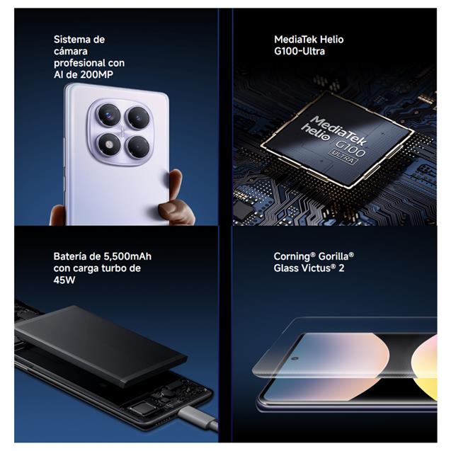 Celular Xiaomi Redmi Note 14 Pro 8 GB 256 GB 5G Aurora Purple - Imagen 8