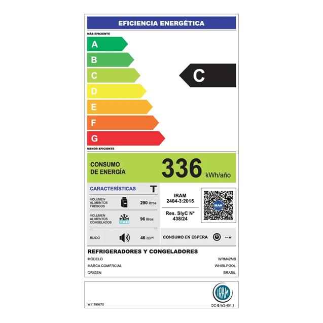 Heladera Inverter Whirlpool 386 Lts Blanca (WRM42MB) - Imagen 9