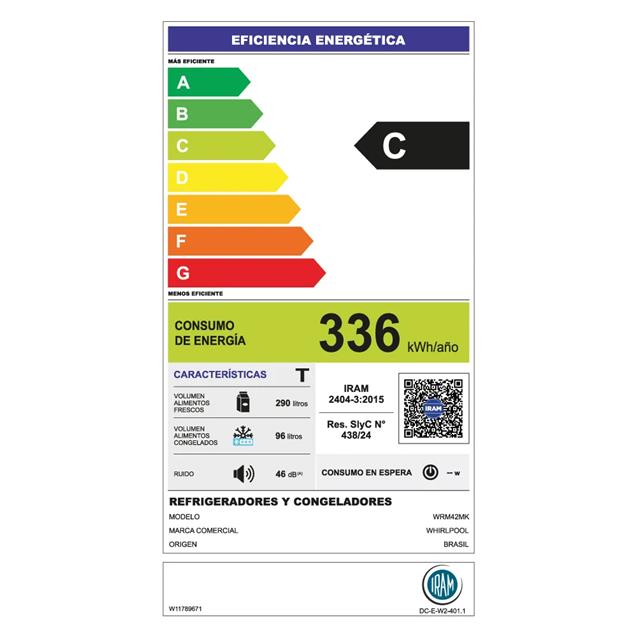 Heladera Inverter Whirlpool 386 Lts Inox (WRM42MK) - Imagen 6
