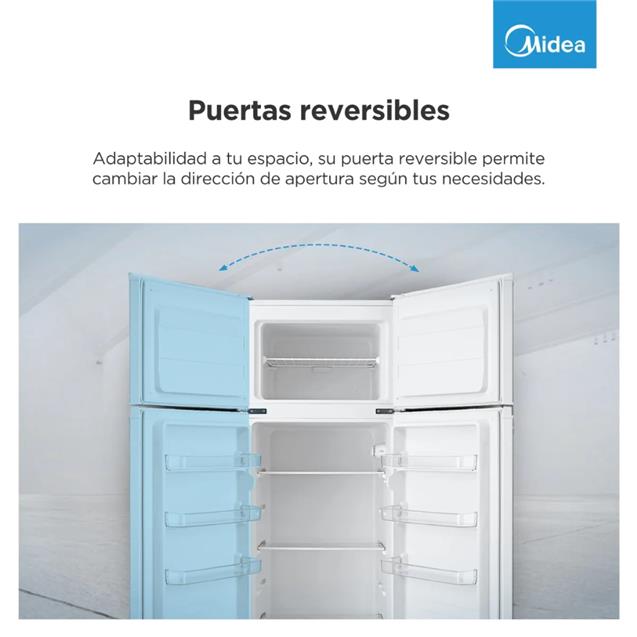 Heladera Midea Top Mount con Freezer Cíclica Blanca 240 L (MDRT333) - Imagen 8