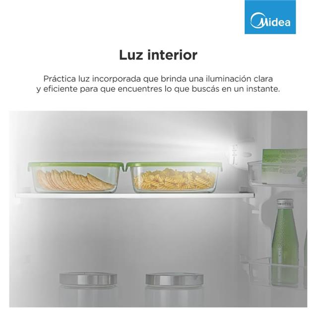 Heladera Midea Top Mount con Freezer Cíclica Blanca 240 L (MDRT333) - Imagen 9