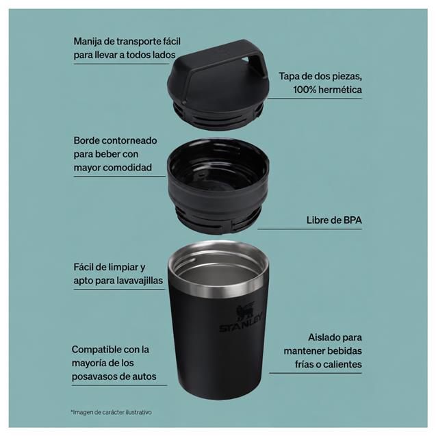 Vaso Stanley Cafe To-Go 236 Ml Cream Gloss (10-12079-096) - Imagen 3