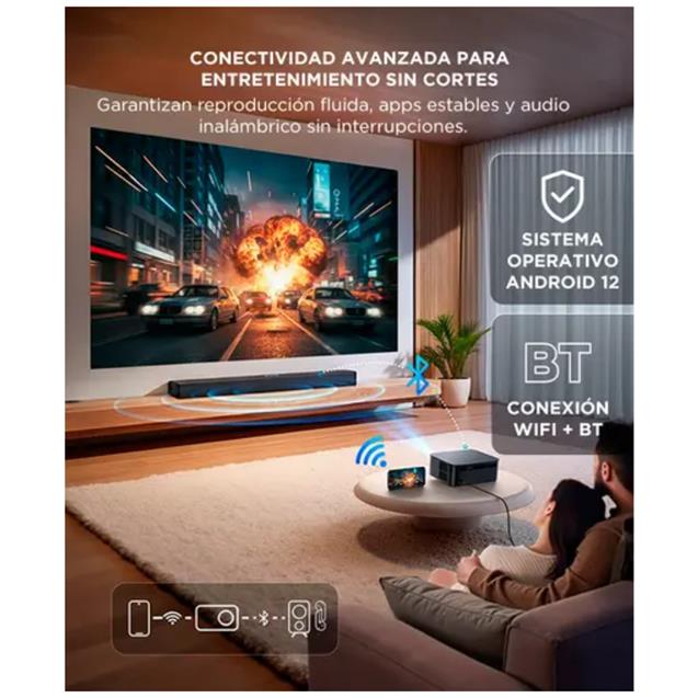 Proyector Gadnic Full HD 10.000 Lumens Android 12 (PROJ330W) - Imagen 4