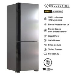 Alternative view of Heladera Whirlpool XpertAI con Freezer No Frost Inverter Plateada 530 L (WRE66AK)