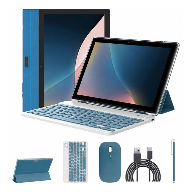 Tablet Iweggo 10,1" 4 GB RAM 128 GB Android 15 con Teclado, Funda, Lápiz y Mouse Azul (X003X1EOJR)