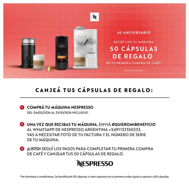 Cafetera Nespresso Inissia Black (D40-AR-BK-NE5-IMPO) - Imagen 2