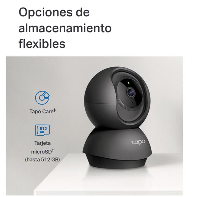 Camara Seguridad Tapo C201 Mov Remoto Day/Night SD Wifi IA Negra (C201) - Imagen 5