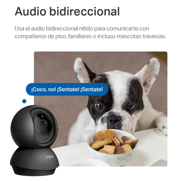 Camara Seguridad Tapo C201 Mov Remoto Day/Night SD Wifi IA Negra (C201) - Imagen 6