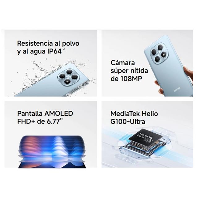 Celular Xiaomi Redmi Note 15 8 GB 256 GB Negro (MZB0NJJAR) - Imagen 6