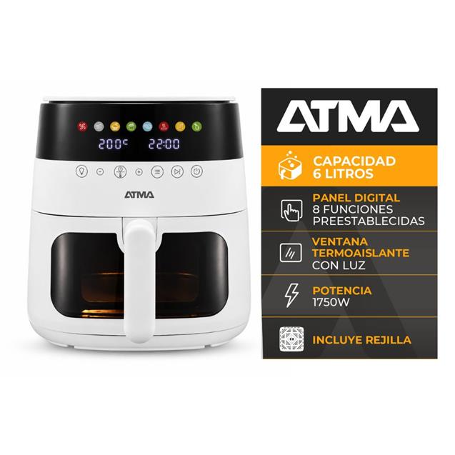 Freidora Atma 6 Lts C/Visor 1750w Blanca (FR246AWP) - Imagen 2