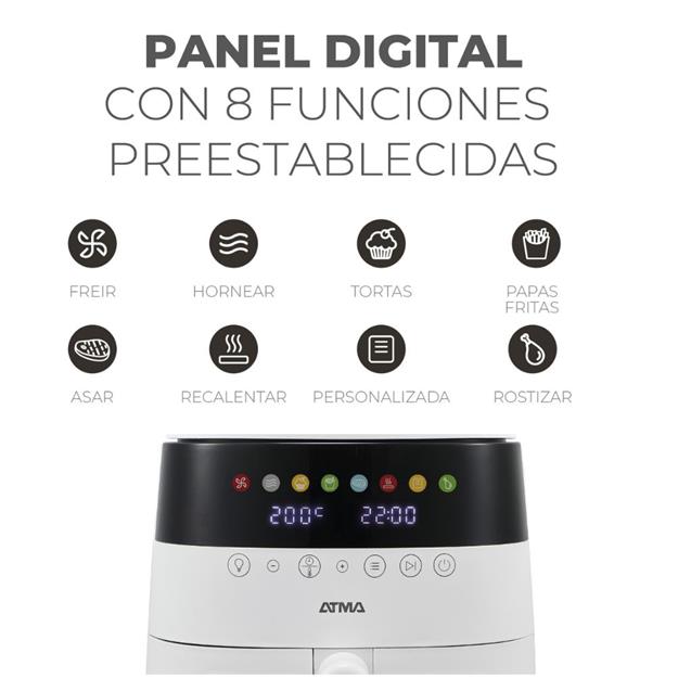 Freidora Atma 6 Lts C/Visor 1750w Blanca (FR246AWP) - Imagen 6